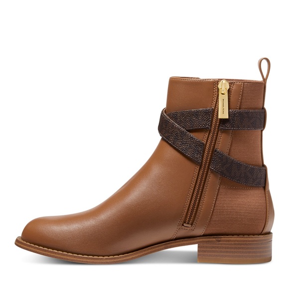 Michael Kors Women's Rory Signature Ankle Side-Zip Flat Booties - Picture 4 of 4